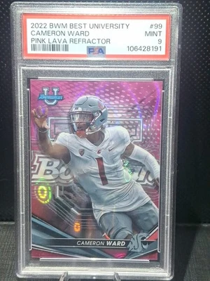 Cameron Ward #99 Lava Refractor /100 (RC) PSA 9 2022-23 Bowman's Best University - Image 1 of 4