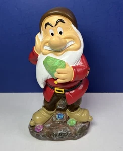 Disney Schneewittchen und die sieben Zwerge 8" Grumpy Garden Statue Glitzerstein NEU - Bild 1 von 8