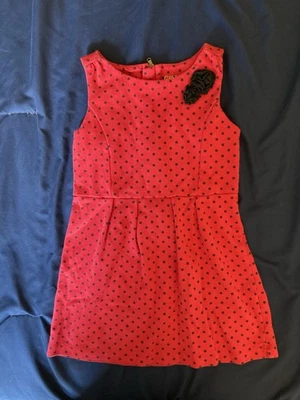 4T Oshkosh girl clothes - 1 piece dress | red and polka dot theme - Image 1 of 2