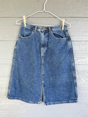 Falda vaquera azul clásica 100 % algodón Eddie Bauer para mujer talla 4 Cottage Core* Foto 1 de 4