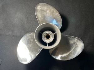 HONDA 58133-ZY3-A15AH New Saturn Big Ear Pontoon Stainless Prop 14-1/2 x 15 - Picture 1 of 2