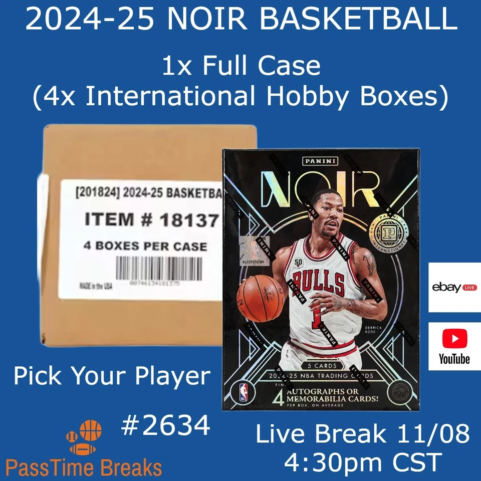 DEANDRE AYTON 2024-25 PANINI NOIR BASKETBALL INTERNATIONAL - 1x Case BREAK 2634 - Image 1 of 1