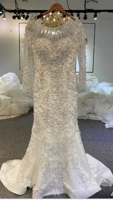 Amanda Novias Beautiful Wedding Gown with chapel train Never Worn  - Image 1 of 3