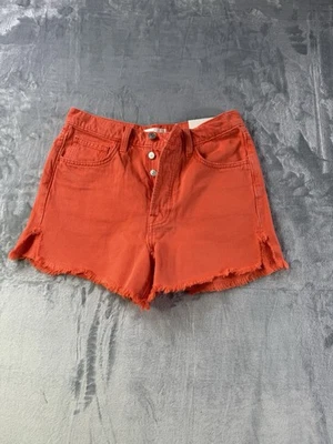 Pantalones Cortos de Denim 7 For All Mankind Fácil Corte Rubí Para Mujer Talla 27 Naranja Freido Foto 1 de 4