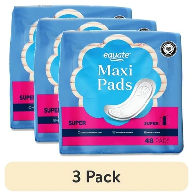 (3 Pack)  Maxi Pads, Super Protection (48 Count) - Image 1 of 4