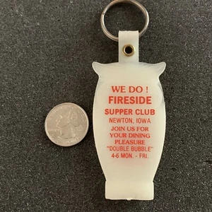 Fireside Supper Club Newton Iowa Glow In Dark Keychain Key Ring #41502 - Picture 1 of 2