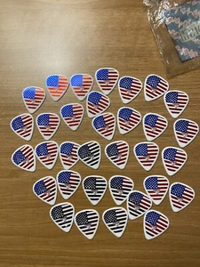 PICKBOY USA FLAGGE GP-78-4/100 5-PICK PACK METALLIC GLANZ FARBENWECHSEL MIT WINKEL - Bild 1 von 5