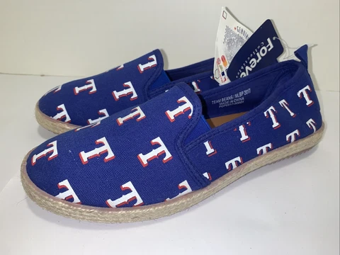 FOCO MLB Espadrille Texas Rangers Canvas Shoe Womens Size Large 9 NEW 🔥 Cover