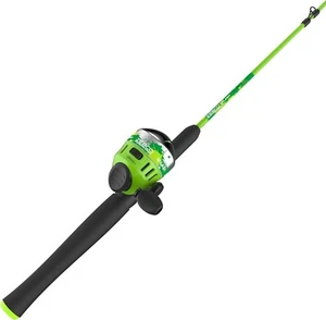 ZEBCO SPLASH Spincast Combo Green 2 pc 6 ft Rod 3.4:1 Ratio w 10 lb test line - Picture 1 of 5