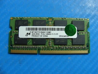 HP m6-1125dx Micron 4GB 2Rx8 PC3L-12800S Memory RAM SO-DIMM MT16KTF51264HZ-1G6M1 - Image 1 of 2