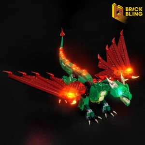Juego de luces LED BrickBling para LEGO Creator 3 en 1 Medieval Dragon 31161 (Estándar) - Imagen 1 de 9