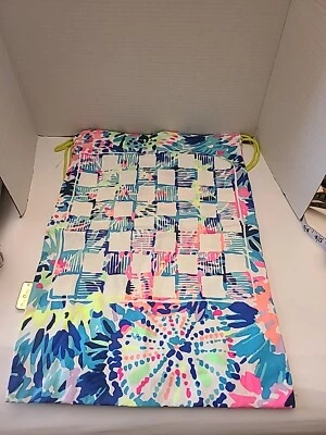 Lilly Pulitzer Drawstring Backpack Travel Bag, Pre-owned.  - Image 1 of 4