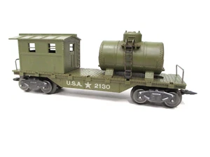 Marx 2130 OD US Army Work Caboose with Tank OD Plastic Rare O Gauge X6590 - Picture 1 of 10