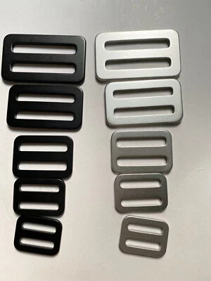 Aluminum Alloy Buckles Strap Tri Glide Slider Adjust Backpack 25/31/38/45/52mm - Image 1 of 4