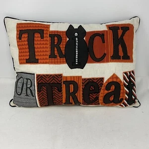 TRICK OR TREAT Halloween Throw Pillow Decorative Home Decor - Picture 1 of 8