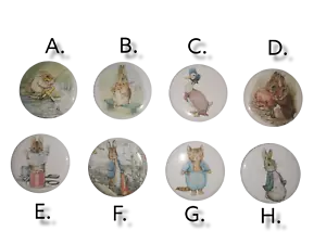 Beatrix Potter Peter Rabbit & Friends Button Badge Badges Pin Collectable - Picture 1 of 1