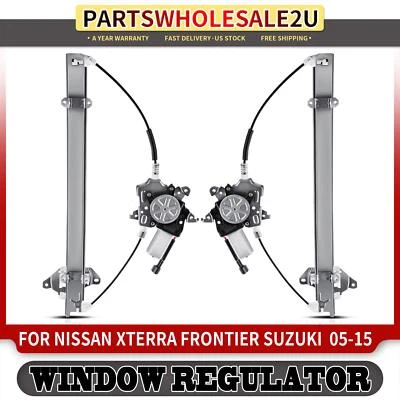 Regulador de ventana delantero derecho y derecho con motor para Nissan Frontier Xterra Suzuki Equator Foto 1 de 4