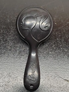 Barbie Doll-Sized Black Hairbrush With Barbie Logo & Silhouette - Picture 1 of 3