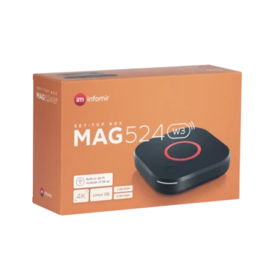 Infomir MAG 524W3 / 600Mbps built-in DUAL WiFi 5G 4K  - ACCESSORY OF YOUR CHOICE - Image 1 of 4