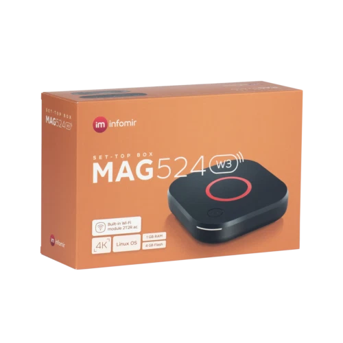 Infomir MAG 524W3 / 600Mbps built-in DUAL WiFi 5G 4K  - ACCESSORY OF YOUR CHOICE - Image 1 of 4