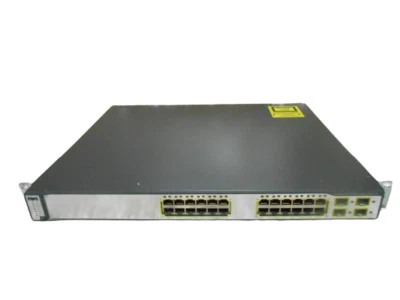Cisco WS-C3750G-24PS-S 24 Port PoE 10/100/1000 Gigabit Switch - Image 1 of 4