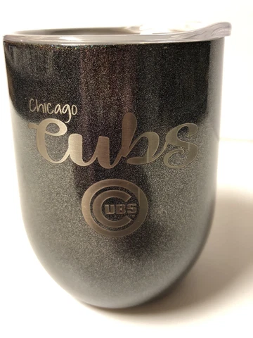 Official Licensed CHICAGO CUBS 12 oz. Insulated Stainless Steel Wine Tumbler Lid Cover