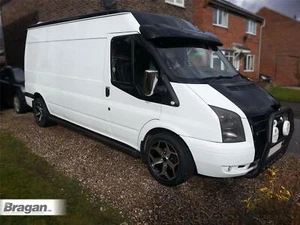 Black Side Bars To Fit Ford Transit MK6 2000 - 2006 LWB Stainless Steel Metal - Picture 1 of 5