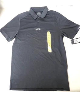 Oakley Aero Ellipse Polo Mens Size S Small Blackout Light Heather Golf Shirt - Picture 1 of 8