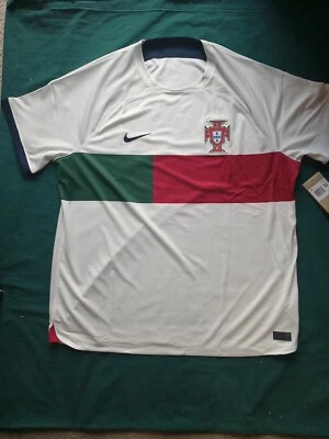 Nueva Camiseta Pequeña Nike Dri Fit Fútbol Fútbol Portugal Para Hombre Blanca Nueva con Etiquetas $95 Foto 1 de 4