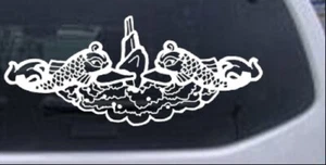 Submarine Service Car or Truck Window Laptop Decal Sticker White 7X3.1 - Imagen 1 de 1