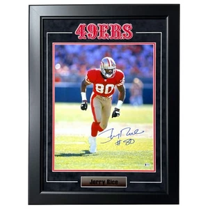 Jerry Rice Autographed San Francisco 49ers 16x20 Photo Framed BAS Signed Niners - Picture 1 of 8
