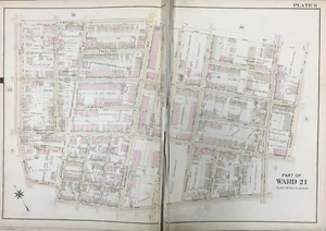 1911 ROXBOROUGH PHILADELPHIA PA FREELAND AND SCHURS LANE MILLS ATLAS MAP - Picture 1 of 4