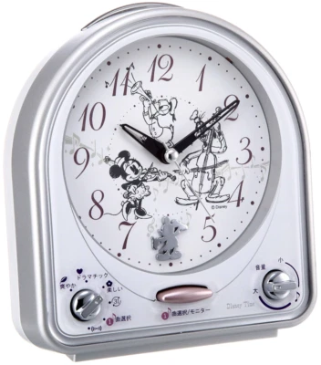 SEIKO Disney Melody Clock FD464S Color Silver Model Dome Shape Classic NEW JAPAN - Image 1 of 2