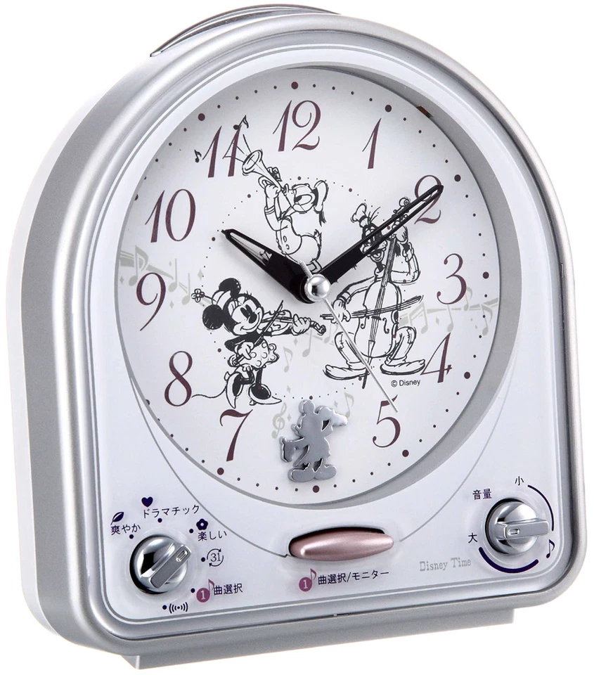 SEIKO Disney Melody Clock FD464S Color Silver Model Dome Shape Classic NEW JAPAN - Image 1 of 2
