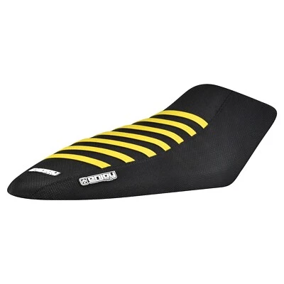 Cubierta de asiento Kawasaki Z 125 Pro Z125 pinza TODO NEGRO/AMARILLO BRILLANTE COSTILLAS #171 Foto 1 de 4