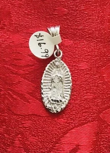 Sterling Silver .925 Virgin Mary Our Lady of Guadalupe Pendant - Picture 1 of 3
