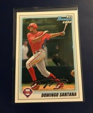 2010 Bowman # BP40 DOMINGO SANTANA ROOKIE Philadelphia Phillies Nice Card ! 