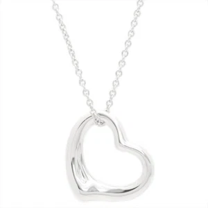 Tiffany & Co. Open Heart Anhänger 22 mm Halskette Ag925 Silber neuwertig gebraucht - Bild 1 von 7