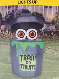 Creepin' It Trashy Lights Up for Halloween Inflatable Way to Celebrate! 60 Inch - Picture 1 of 16