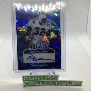 2025 Leaf Signature Aquatic Otis Anderson Auto Blue Cracked Ice True #1/1 - Picture 1 of 6