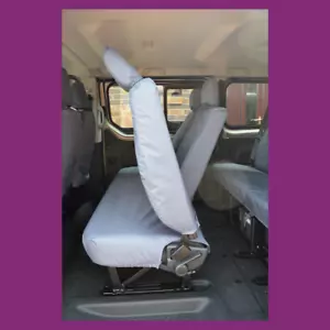 Rear 2nd Row Grey Tailored Waterproof Seat Covers for Nissan Primastar 2022+ - Picture 1 of 3