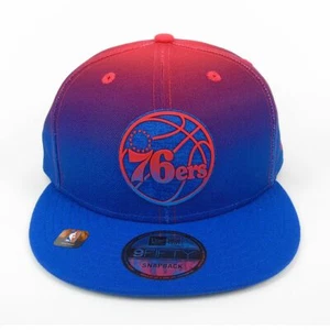 New Era Cap NBA Philadelphia 76ers Team Color Back Half Fade 9FIFTY Snapback Hat - Imagen 1 de 5