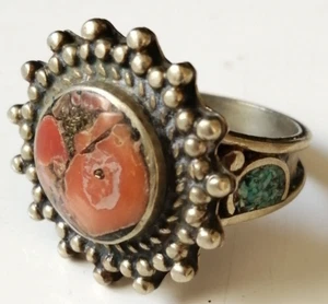 EXTREM SELTENER ANTIKER POST MITTELALTER SILBER RING KARNEOL STEIN 11 US GRÖSSE - Bild 1 von 5