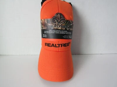 Real Tree Mens Orange Hat Adjustable and 3 Pack Black Crew Sock 7-11 Set Nwt - Image 1 of 4