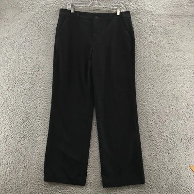 Pantalones de vestir Cabi de pierna recta para mujer 12 (real 36x32) negros tiro alto frente plano Foto 1 de 4