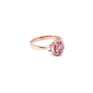 14K Rose Gold Ring with Morganite and Diamonds - Picture 1 of 3
