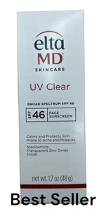 ELTA MD UV Clear Broad-Spectrum SPF 46 FACIAL SUNSCREEN 1.7 oz, New exp 6/2026 - Picture 1 of 2