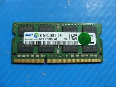 Lenovo W540 Samsung 8GB 2Rx8 PC3L-12800S Memory RAM SO-DIMM M471B1G73DB0-YK0 - Image 1 of 2