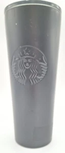 STARBUCKS VENTI VASO NEGRO MATE ACERO INOXIDABLE 24OZ CON TAPA TAZA FRÍA - Imagen 1 de 3