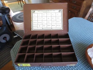Vtg. Lawson Products 24-COMPARTMENT Metal CABINET LP-135 - 18" x 12-1/4" x 3" - Picture 1 of 9